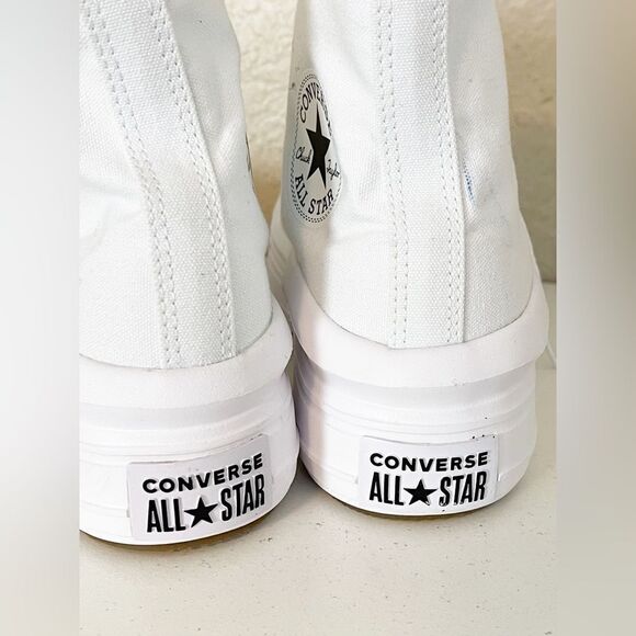 Converse All Star Hi platform CTAS Lift Hi white Platform Sneakers New in box 7 - Picture 8 of 16